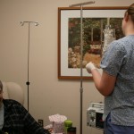 Chemo Nurse Amy - Getting Me All Hooked Up. She does a great job, as do all the nurses on staff !